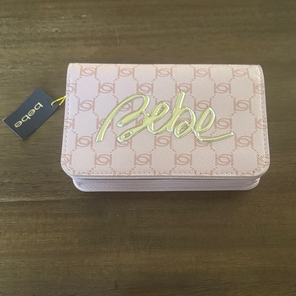 Bebe NWT Light Pink Logo Purse